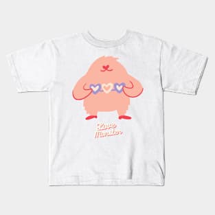 Love Monster Cute and Funny Valentine's Day Gift Kids T-Shirt